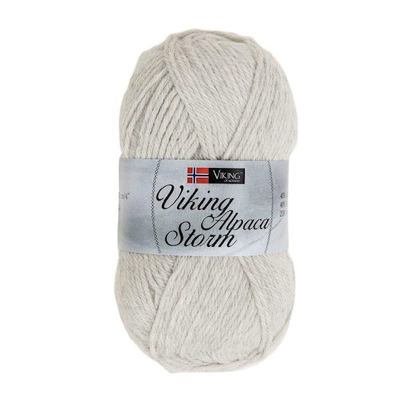 Viking of Norway Alpaca Storm Garn Alpackamix 50g Pärlgrå 512