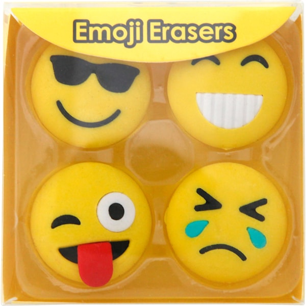Viskelær Emojis 4-pack