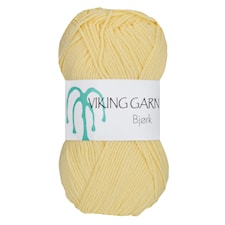 Bjørk Garn Bomullsmix 50 g Ljusgul 543 Viking Garn