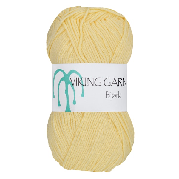 Bjørk 50 g Lys gul 543 Viking Garn