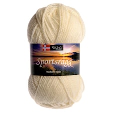 Viking of Norway Sportsragg Garn Ullmix 50g Naturvit 502