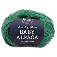 Adlibris Baby Alpaca, 50 g, Teal Green Melange A267