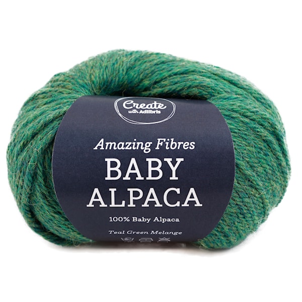 Adlibris Baby Alpaca 50g Teal Green Melange A267