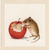 Broderikit Räknade Korsstygn  Little Mouse 20 x 16 cm Lanarte