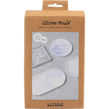 Silikonform för gjutning fyrkant, cirkel, sexkant och oval 9-11,2 cm 4-pack Creativ Company