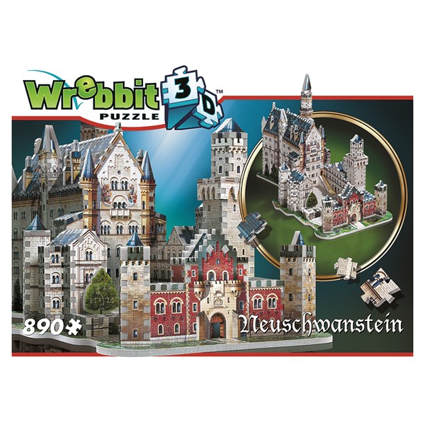3D Pussel Neuschwanstein Castle 890 bitar Wrebbit