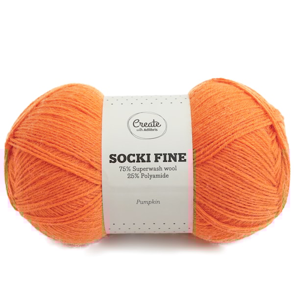 Adlibris Socki Fine 100g Blazing Orange A266
