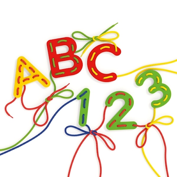 Quercetti Snøring ABC- &  123-læringssett -  DIY & Hobbysett