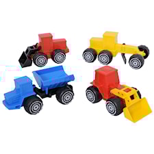 Anleggsmaskiner, 4-pack, 17-20 cm, Plasto