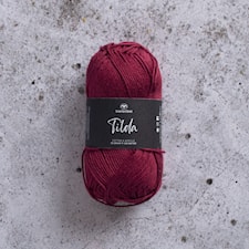 Tilda Garn Bomullsmix 50 g Rubinröd Svarta Fåret