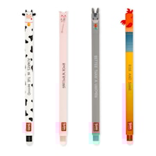 Gelpenna Raderbar Ko, Gris, Åsna, Tupp 4-pack Legami