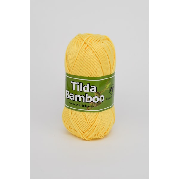 Svarta Fåret Tilda Bamboo Garn Bomull/Bambu 50g stark gul 834
