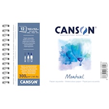 Akvarellblock Spiral Kallpressat 10,5x15 cm 12 ark 300g Canson Montval