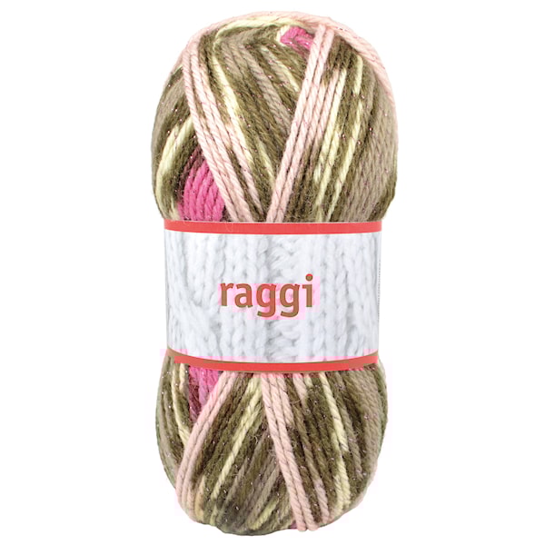 Raggi 100g Vaaleanpunainen, beige kimalle (15135)