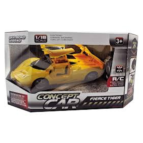 Bil, R/C, 1:18, Gul