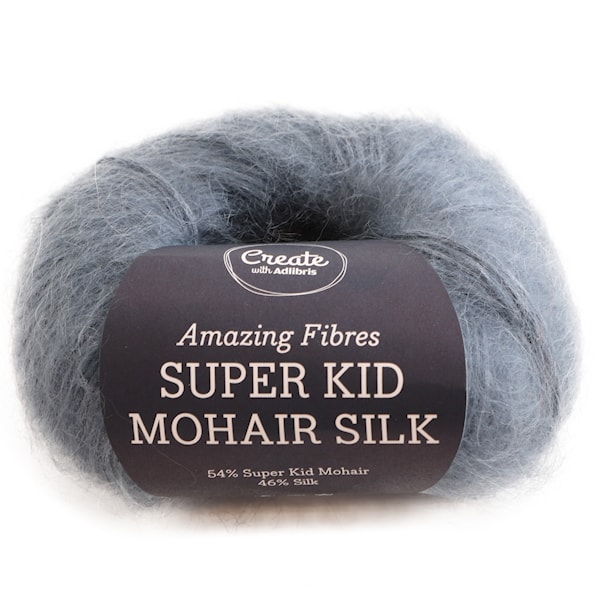 Adlibris, Super Kid Mohair Silk, 25 g, Steel Blue A558