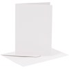 Korttipohja-/kirjekuoripakkaus, kortin koko 10,5x15 cm, kirjekuoren koko 11,5x16,5 cm, 110+230 g, valkoinen, 6 set/ 1 pkk