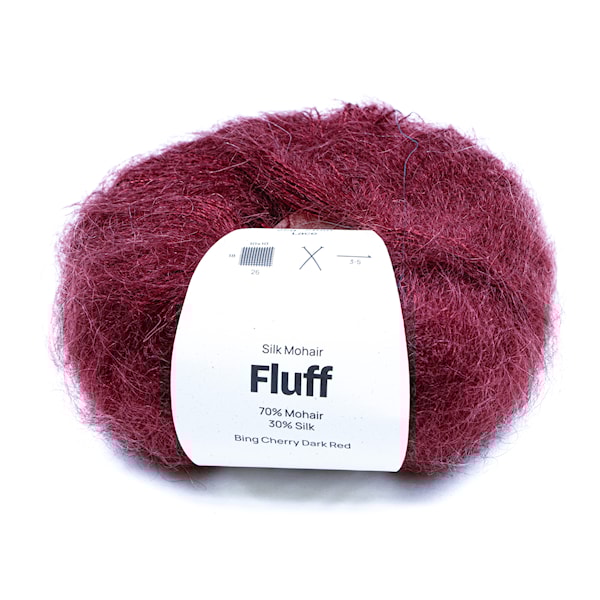Mohair Silk Fluff 25 gr Bing Cherry red A809 Adlibris