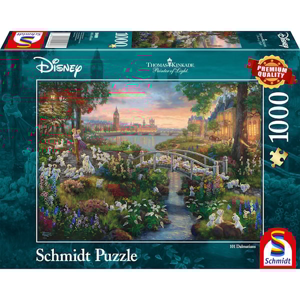 Puslespill Schmidt 1000 Kinkade 101 Dalmatians