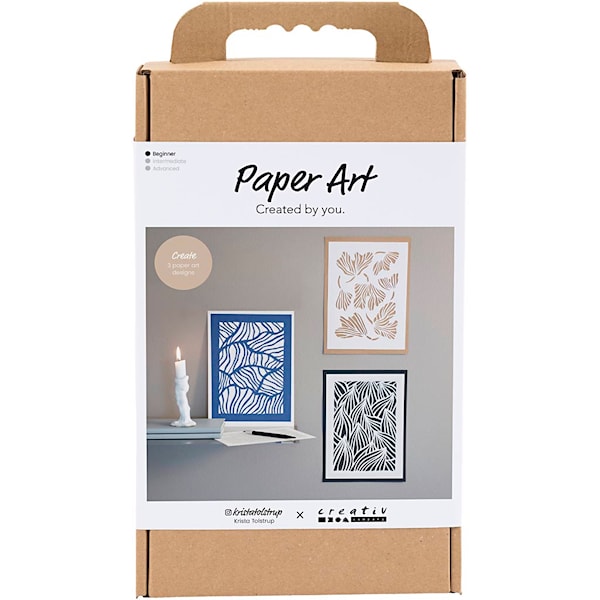 DIY Kit papirkunst, Bilder for oppheng , off white, 1pk./ 1 pk.