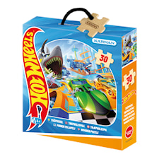 Träpussel Hot Wheels 30 bitar, Kärnan