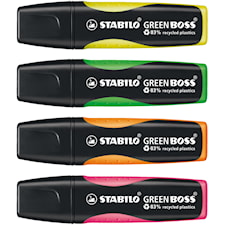 STABILO GREEN BOSS Neon 4 kpl