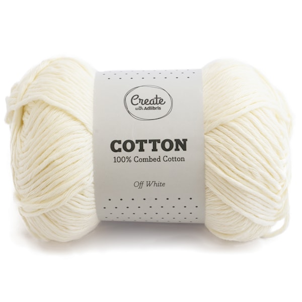 Adlibris Cotton Garn 100g Off White A074
