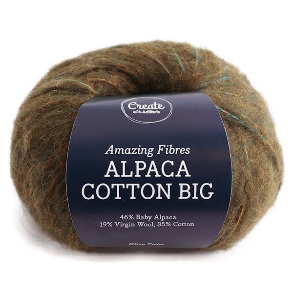 Adlibris Alpaca Cotton Big 50g Olive Twist A678