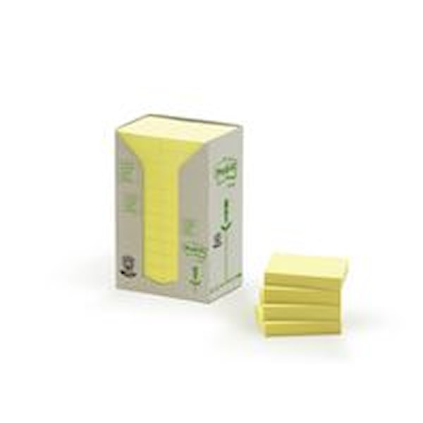Notater POST-IT 100 % resirkulert 38x51 gul (24)