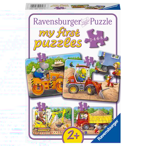 Ravensburger My First Puzzles Puslespill Dyr På Byggeplasser 4-in-1 -  Barnepuslespill