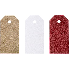 Presentetiketter Glitter 12 st