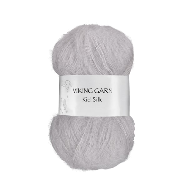 Kid/Silk Garn 25 g Lys grå 311 Viking Garn