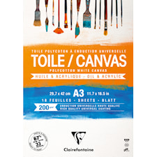 Kangaslohko A3 200 g Polycotton Clairefontaine