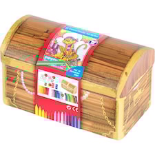Faber-Castell Fiberpenna, Connector, Skattkista Metalletui med 33 st Pennor + Clips + Kort