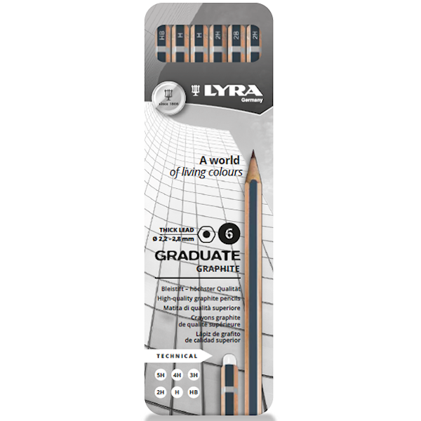 Lyra Graduate Graphite 6-pack Artist
