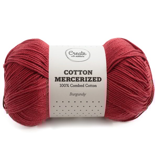 Adlibris, Mercerisert bomull, 100 g, Burgundy A298