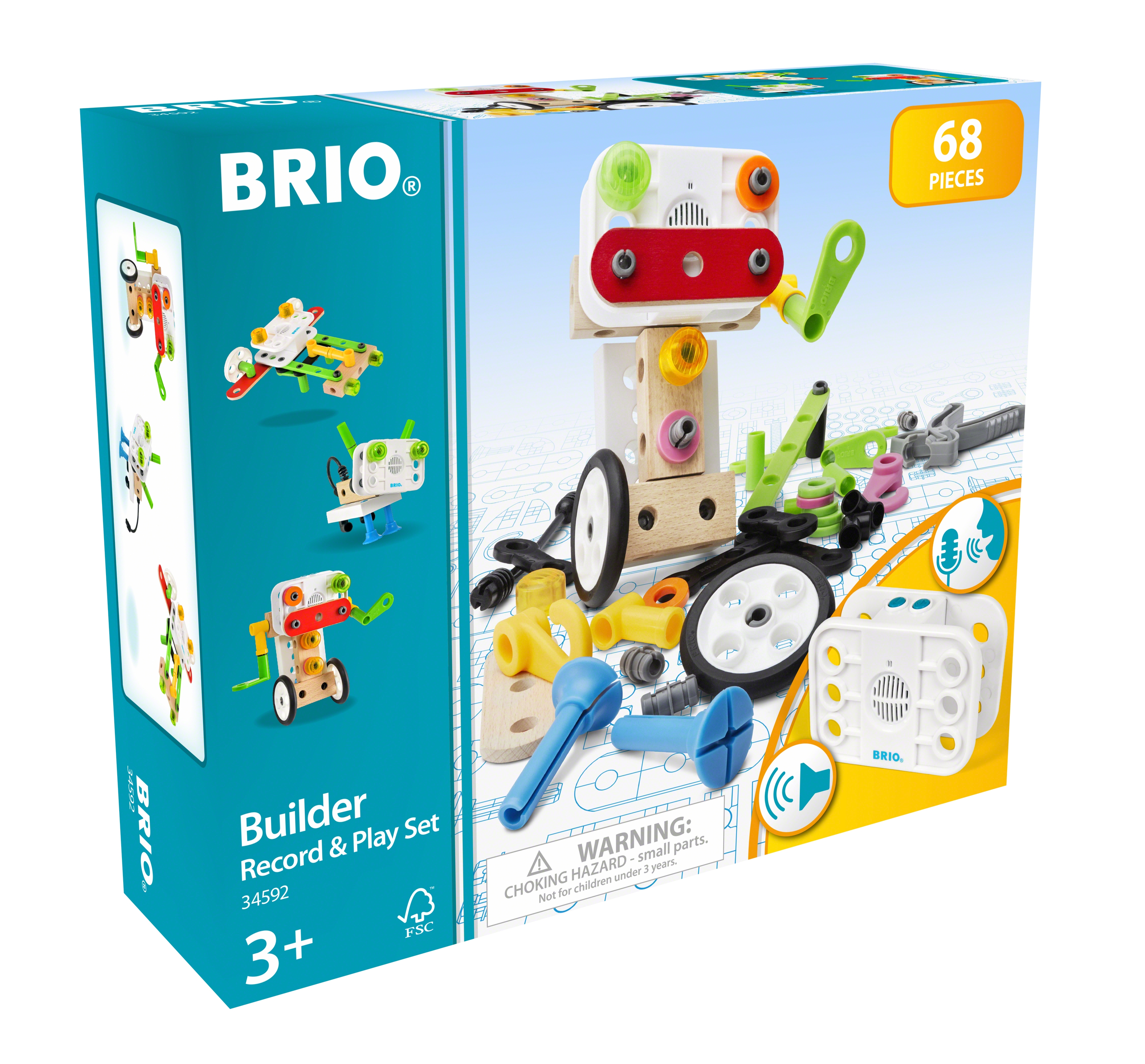 BRIO - 34592 - Builder Record & Play Set Rakennussetti, Brio