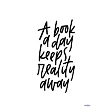 A Book a Day poster by Ink & Lise A4
