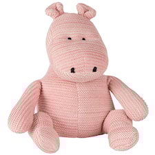 Ib Laursen Virkat Gosedjur Flodhäst 100% Bomull 30 x 30 x 12 cm Rosa