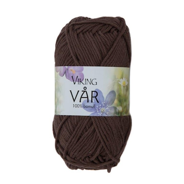 Viking of Norway Vår Garn Bomull 50g Brun 408
