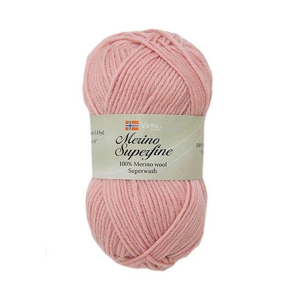 Viking of Norway Merino Superfine Garn Merinoull 50g Puderrosa 658
