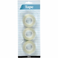 Tejp klar 15 mm 3-pack