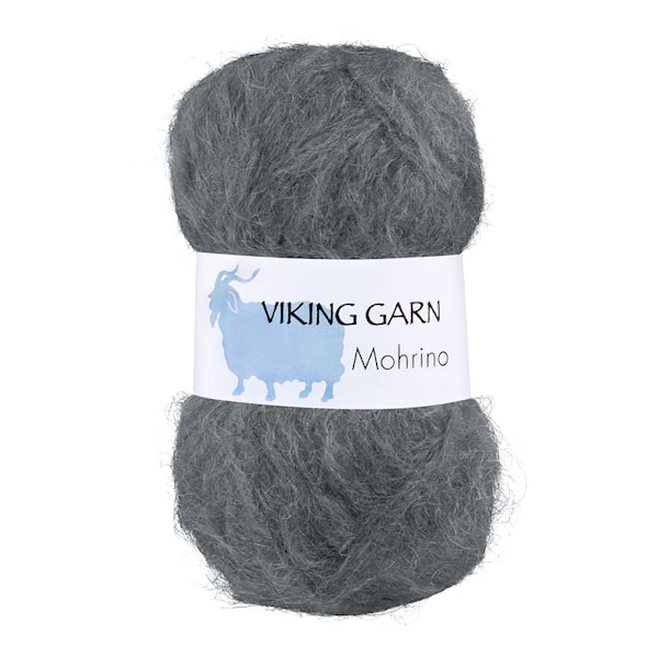 Mohrino Garn 50 g Mørk grå 515 Viking Garn