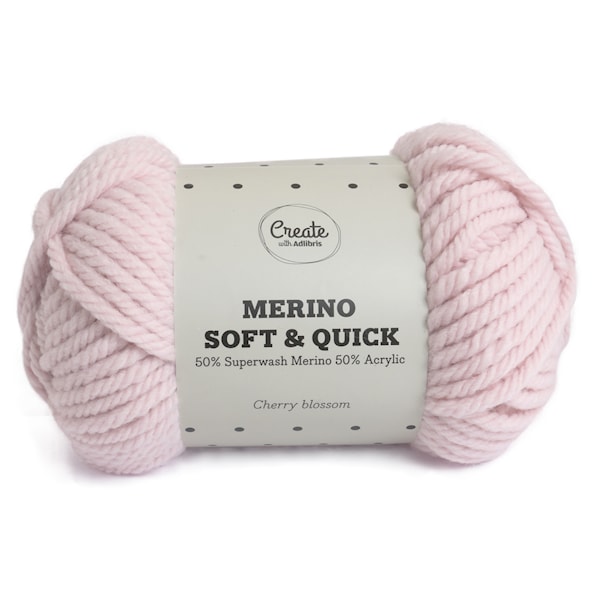Adlibris Merino Soft & Quick Lanka Villasekoitus 150g Cherry Blossom A165