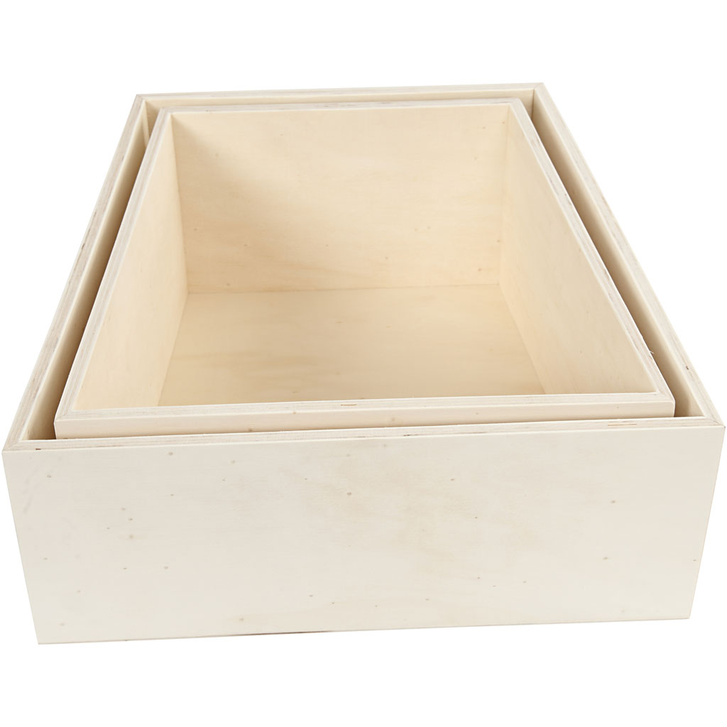 Oppbevaringskasser, 24,5+28 cm, dybde 12,5 cm, B: 27+31 cm Oppbevaringskasser, 27+31 cm, Dybde 12,5 cm, 2 Stk. | 56161