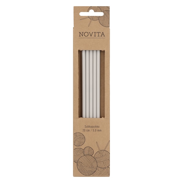 Strikkepinner Aluminium 20 cm Novita