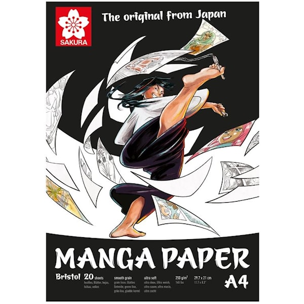 99Manpada4, Kunstpapirblokk, 20 Ark, 250 G/M², 21 Cm, 29,7 Cm