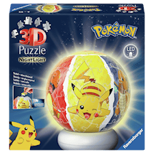 Puzzle-Ball Nightlight Pokémon 3D-puslespill 72 Brikker Ravensburger