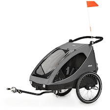 Cykelvagn Dryk Duo Grey, Hauck