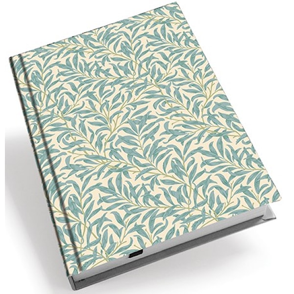Notatbok Hardcover A5 William Morris Modern Willow Bough Turkis Linjert